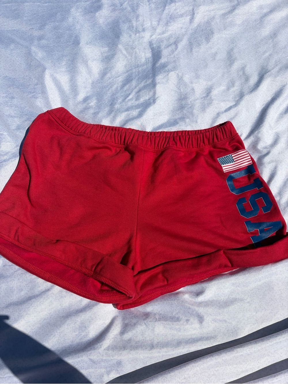 Modern lux red USA shorts